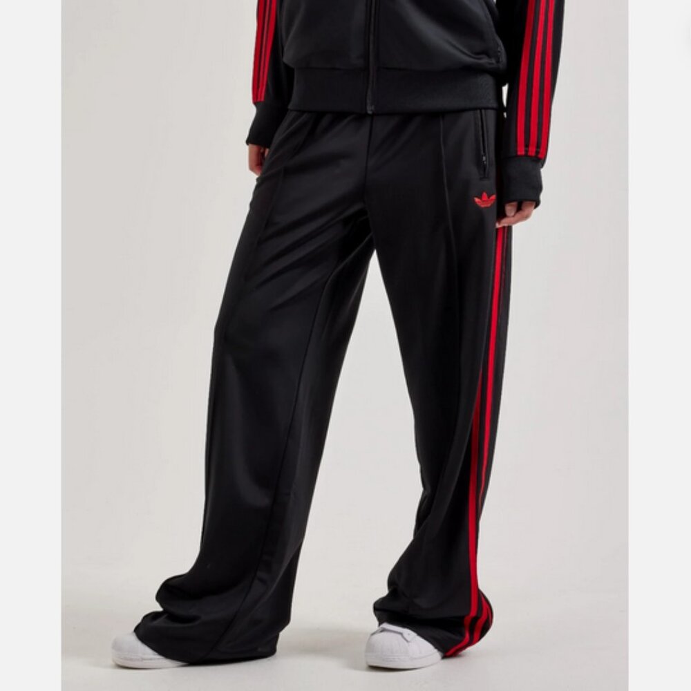 Adidas Adicolor Classic Firebird Wide Leg Track pants Womens size L XL Black - Picture 6 of 6